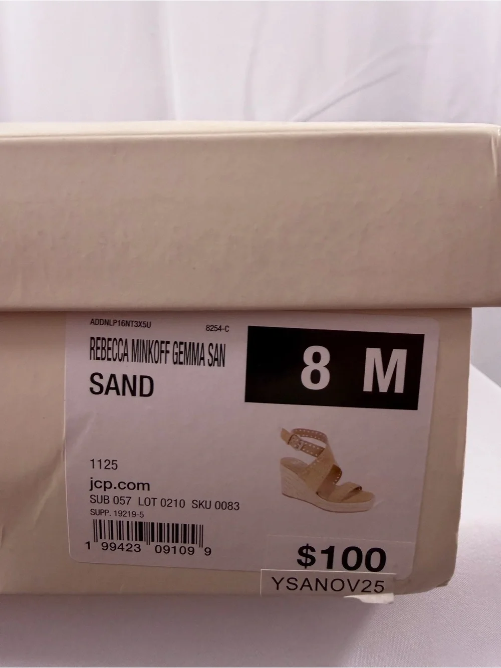 NWT Rebecca Minkoff Women’s Size 8 Tan Wedge Espadrille Sandals